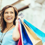 girl with shopping bags