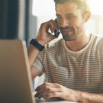 man on phone